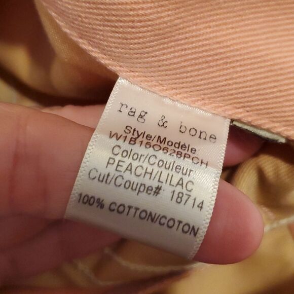 Rag&bone peach and lilac Moss jean skirt sz 31 - Picture 9 of 16